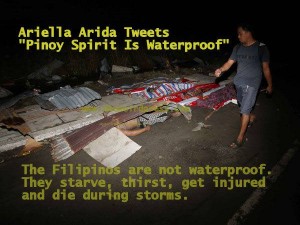 A picture message that was circulated shortly after Haiyan hit
