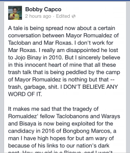 Don't believe a Mar Roxas adversary? So Mar himself has to be believed?