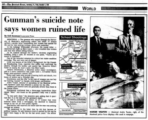 December 6 1989 is a date that will live in infamy.