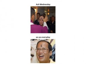 This is what you get when your reign is characterized with your family's yellow ribbon instead of the Philippine flag. Satire and ridicule . Credit to Melchor Vergera for the pic.