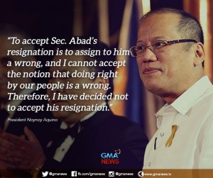 Noynoy and Abad created this mess called DAP that always was unconstitutional. They will admit no fault or responsibility.