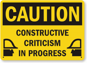 Constructive Criticism