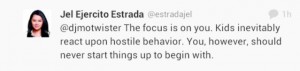 She is shocked, truly shocked that anyone would label an Erap relative "bobo". The nerve!!