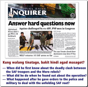 Noynoy and company till now are never clear or coherent on the events that day because clarity and transperency are exactly what they can not provide.