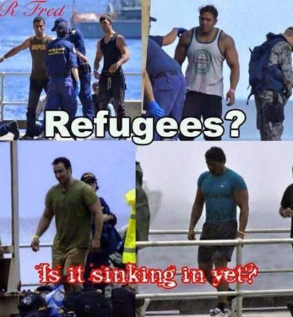 These are the crewmen of the ship caught in Greece, probably thought to be refugees themselves