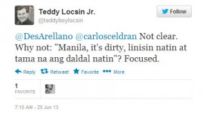 Teddy Boy Locsin scolds Carlos Celdran