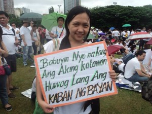 A sample of the sentiment in Luneta. 