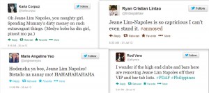 Tweets on Jean Lim Napoles, all soaked and dripping with contempt.