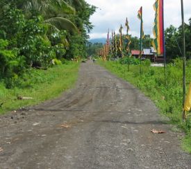 A typical road in the Philippines presumably funded by pork (net of 'commissions')