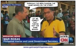 Mar Roxas stammered through a 2013 interview with CNN's Andrew Stevens at Haiyan's Ground Zero.
