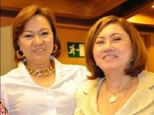 Honor among pork thieves: Janet Lim Napoles (left) with Ruby Tuason.