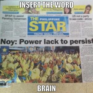 Noynoy Aquino Where does the word Brain Go