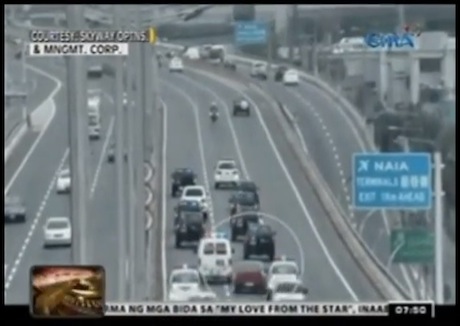 Footage allegedly of Roxas-Chua caught on Skyway cc-tv