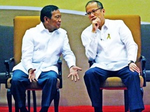 Meeting of the minds: The Philippines' President and Vice President discuss matters of national importance.