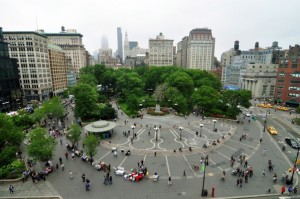 New York City's Union Square: The idea of shared public space is alien to the Filipino mind.