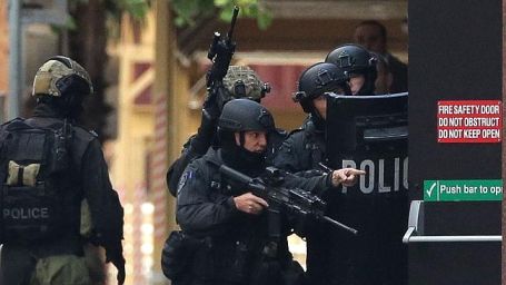 Competent, well-trained and well-equipped police officers were in position within minutes after the situation was reported.Photo courtesy The Australian.