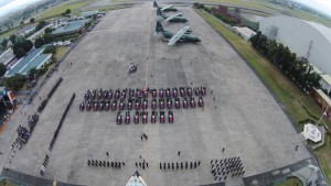 Arrival honors for fallen SAF police officers at the Villamor Air Base(Source: Philippine Air Force)