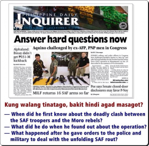 Noynoy and company till now are never clear or coherent on the events that day because clarity and transperency are exactly what they can not provide. 