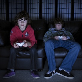 Video game addiction is a growing childhood affliction.