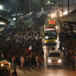 4-lane EDSA traffic crunched to a one-lane trickle by Iglesia Ni Cristo 'protesters'. (Source: Inquirer Group on Twitter)