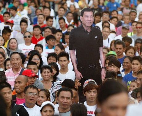 What if Duterte said, "let's stop killing people..." would his fans hold his cutout like that anymore?