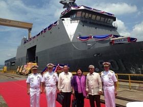 The Philippine Navy's new SSV BRP Tarlac built by Indonesian shipbuilder PT PAL. (Image source: Philippine Navy)