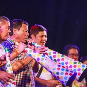 Then Mayor Rodrigo Duterte at the Davao Torotot Festival in 2015 (Source: Wikipedia)