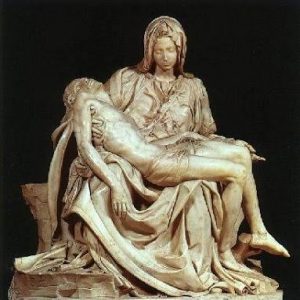 Filipino Netizens were quick to liken Lerma's photo to Michelangelo's Pieta which depicts the body of Jesus Christ being held by his grieving mother after his crucifixion.